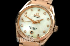 OMAT385-111S Aqua Terra Ladies RG/RG MOP White A-2824