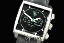 TGM00902 Monaco Classic SS/LE Black Jap OS2Quartz Chrono