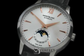 MBST10013 Star Calender Moonphase SS/LE White M-9105
