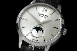 MBST10011 Star Calender Moonphase SS/LE White M-9105