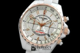 CHA00012 Superleggera Chrono RG/CER White Japanese Qtz Jap OS 20