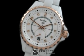 CHA365-113 J12 365 TT CER/CER White Diam Swiss Qtz