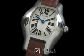 CAR-TOR-201 Tortue De Cartier SS/LE White Swiss Quartz