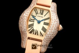 CAR-TOR-207D Tortue De Cartier RG/RG White Swiss Quartz