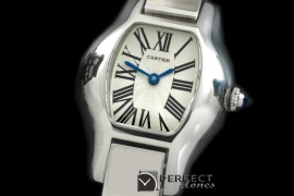 CAR-TOR-202 Tortue De Cartier SS/SS White Swiss Quartz