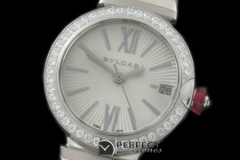 BVL00121D Lvcea SS/SS White Stk Swiss Quartz