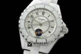 CHA00801 J12 Moonphase Cerarmic SS White Jap Quartz