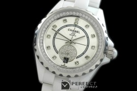 CHA365-107D J12 365 CER/CER White Diam Swiss Qtz