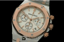 0APROC02006 Royal Oak Chrono RG/SS White Jap OS20 Quartz