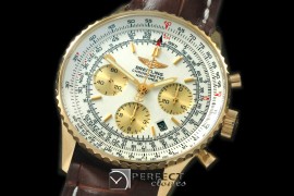 BLN01-131L Navitimer 01 YG/LE White Stk Asian 7750 28800