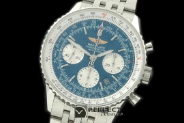 BLN01-104 Navitimer 01 SS/SS Blue Stk Asian 7750 28800