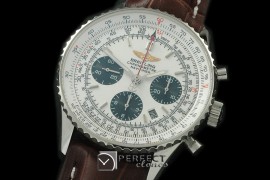 BLN01-102L Navitimer 01 SS/LE White Stk Asian 7750 28800