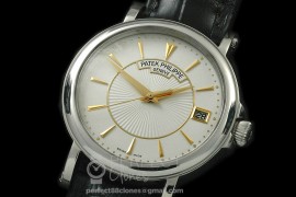 PP00602 5153 Calastrava SS/LE Wht M-9015