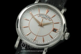 PP00603 5153 Calastrava SS/LE Wht M-9015