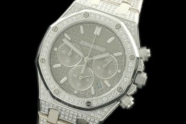 APROL08004 Royal Oak Ladies Chrono SS/Diam/SS Grey Jap OS20