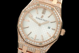 APLD01026D1 Royal Oak Ladies Diam/RG/RG White S-Qtz