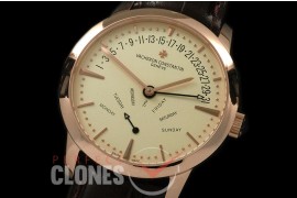 0VCP00089 Patrimony Bi-retrograde DD RG/LE Gold Stk Modified Sea