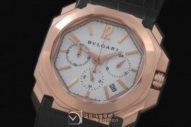 GGBV10016 Bvl/Gerald Genta Chrono RG/LE White Swiss VK Qtz