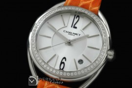 CT10031 Liens Ladies SS/LE White Swiss Eta Qtz c/w boxset