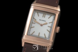 JLR-111 Reverso Classique RG/LE White Stk Jap Quartz