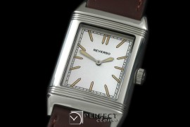 JLR-091 Reverso Classique SS/LE White Stk Jap Quartz