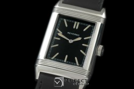JLR-092 Reverso Classique SS/LE Black Stk Jap Quartz