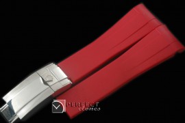 RLRU10005 Red Rubber Strap 20/18 with Insignia Clasp