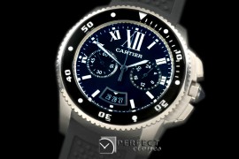 CARCC00202R Calibre de Cartier D-Chrono SS/RU Black OS20