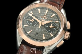 OMATC43-107 Aqua Terra Chronograph SS/RG/LE Grey A-7750