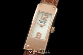 HE-KELLY-131 Kelly 2 RG/LE White/Croc Swiss Quartz