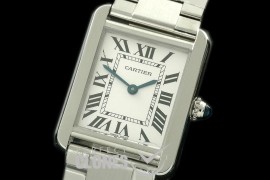 0CAR-TS-081 Tank Solo Ladies SS/SS White Swiss Quartz