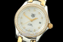 0 0 TGLL00046D Link Sports Ladies SS/YG White Diamonds S-Qtz