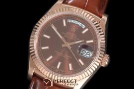RL36DD-RG-18K-105 118135 Brown Stk RG Swiss 2836
