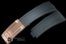 RLRU00103 Black Rubber Strap 20/16 with RG Insignia Clasp