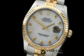 RL36DJ-18K-126 116233 MOP Wht Diam TT Swiss 2836
