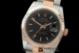 RDJMTR00303 RG/SS Fluted Oyster Black Stk 2836