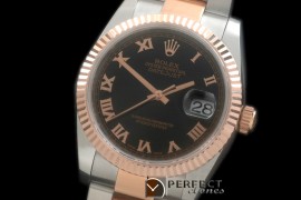 RDJMTR00313 RG/SS Fluted Oyster Black Roman 2836