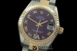 RDJmT00347 SS/YG Oyster Purple Roman 2836