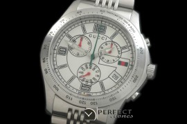 GU-TI-251S G-Timeless Chrono Men SS/SS White Swiss Quartz