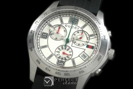 GU-TI-251L G-Timeless Chrono Men SS/LE White Swiss Quartz