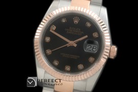 RDJMTR00323 RG/SS Fluted Oyster Black Diam 2836