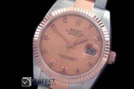 RDJMTR00326 RG/SS Fluted Oyster R-Gold Diam 2836