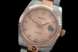 RDJMTR00339 RG/SS Fluted Oyster Jul R-Gold Diam 2836