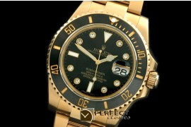 RLS-SW-123 116618LN Black YG Sub Swiss Eta 2836