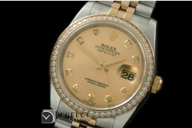RDJMT08025D SS/YG Jubilee/Fluted Gold Diam Asian 2836