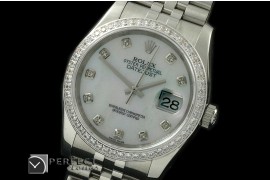 RDJMS08027 SS Jubilee/Fluted White Diam Asian 2836