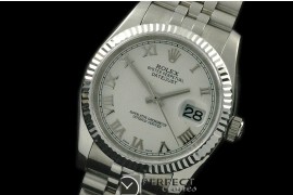 RDJMS08011 SS Jubilee/Fluted White Roman Asian 2836