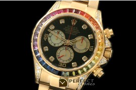 RLDFB01001A 116598 YG/YG/Colour Diam Bez Black Diam A-7750/4130