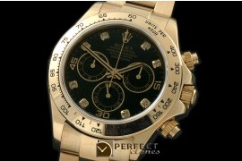 RLDF00125A Daytona 116508 YG/YG Black Diam A-7750/4130