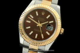 0 0 RL41DJ-18K-107 116333 Brown Stk TT Swiss 2836